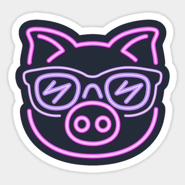 Cute Cartoon Pink Pig Chinese Horoscope Sign 2019 Sticker by peter2art